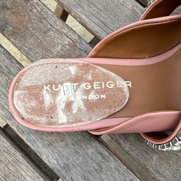 Kurt Geiger Pink Crystal Embellished shoes sparkle - Picture 3 of 8